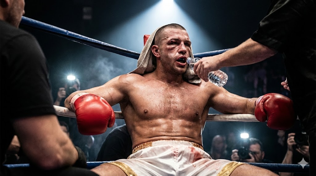 Determination in the Ring: A Boxer’s Gritty Resilience