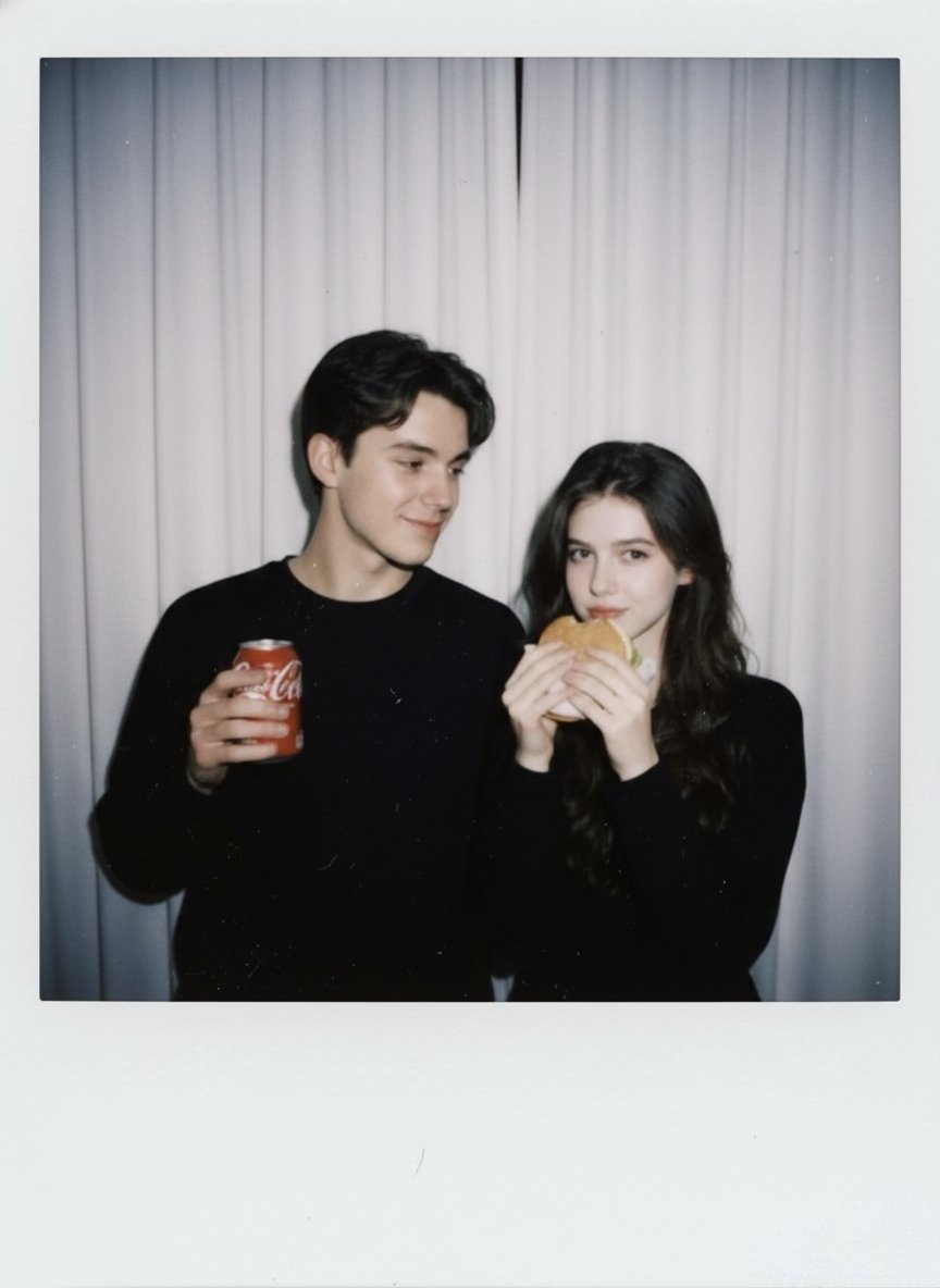 Nostalgic Candid: A Cozy Polaroid Moment