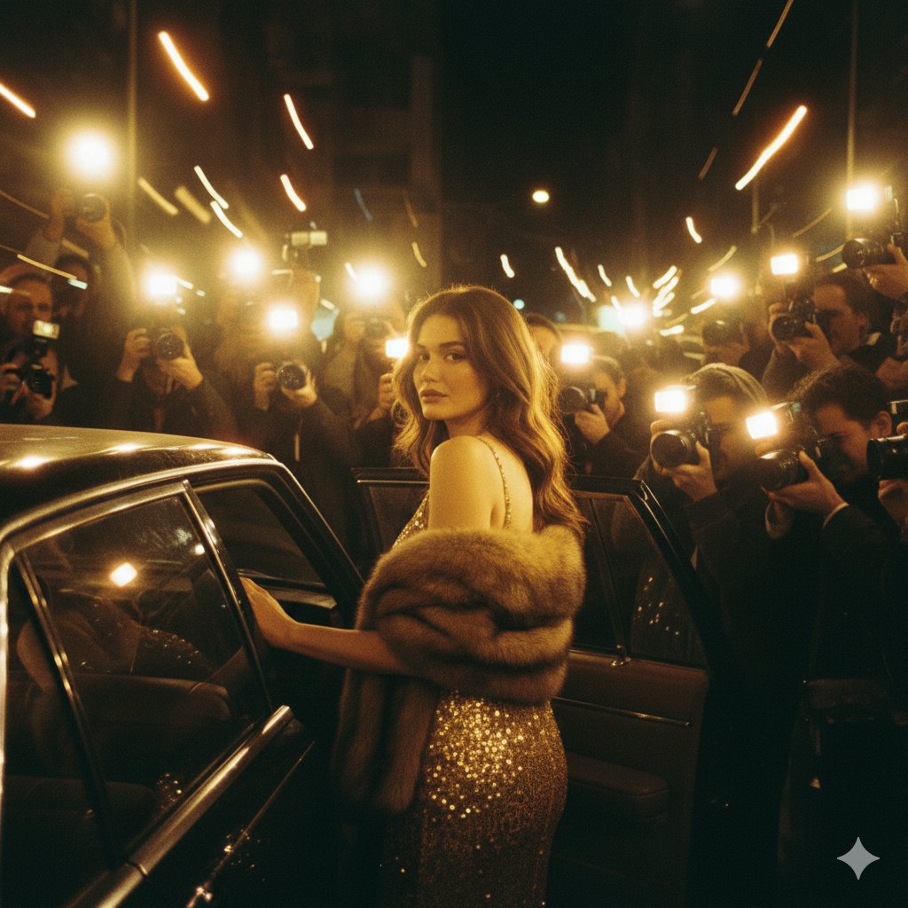 Golden Glamour Amidst Chaotic Shadows