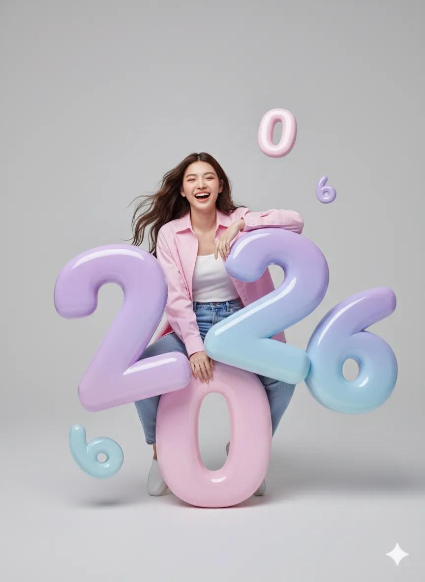 Pastel Dreams: A 2026 Poster for the Playful Heart