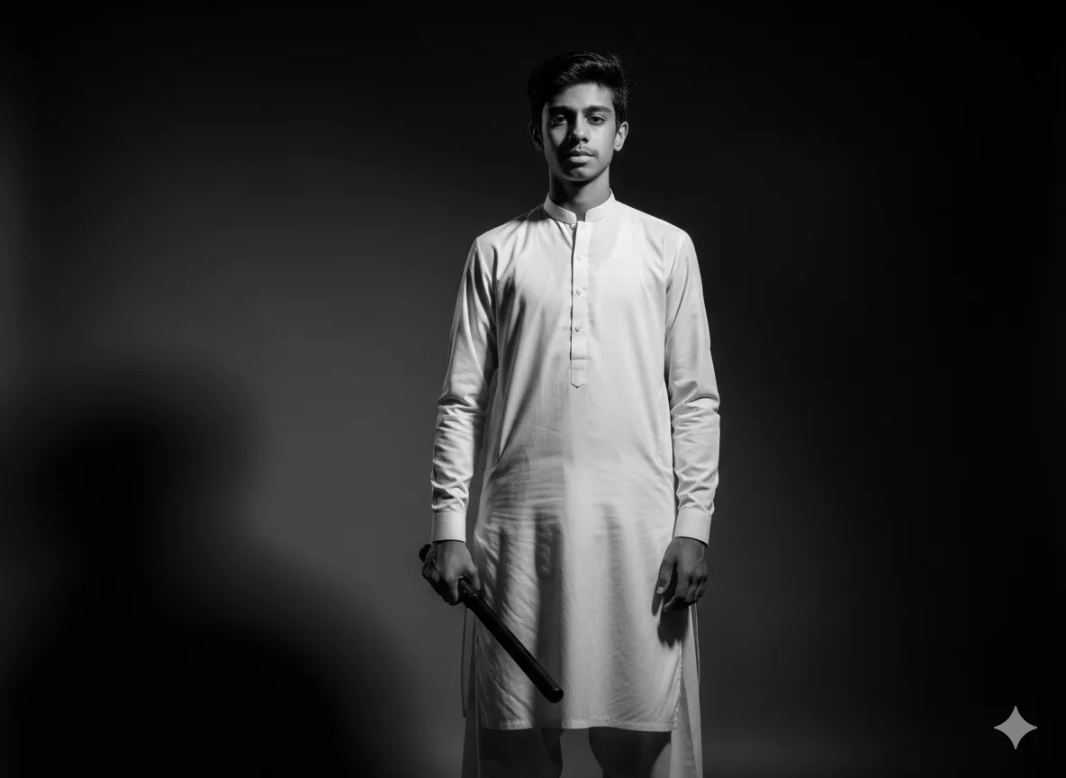 black and white