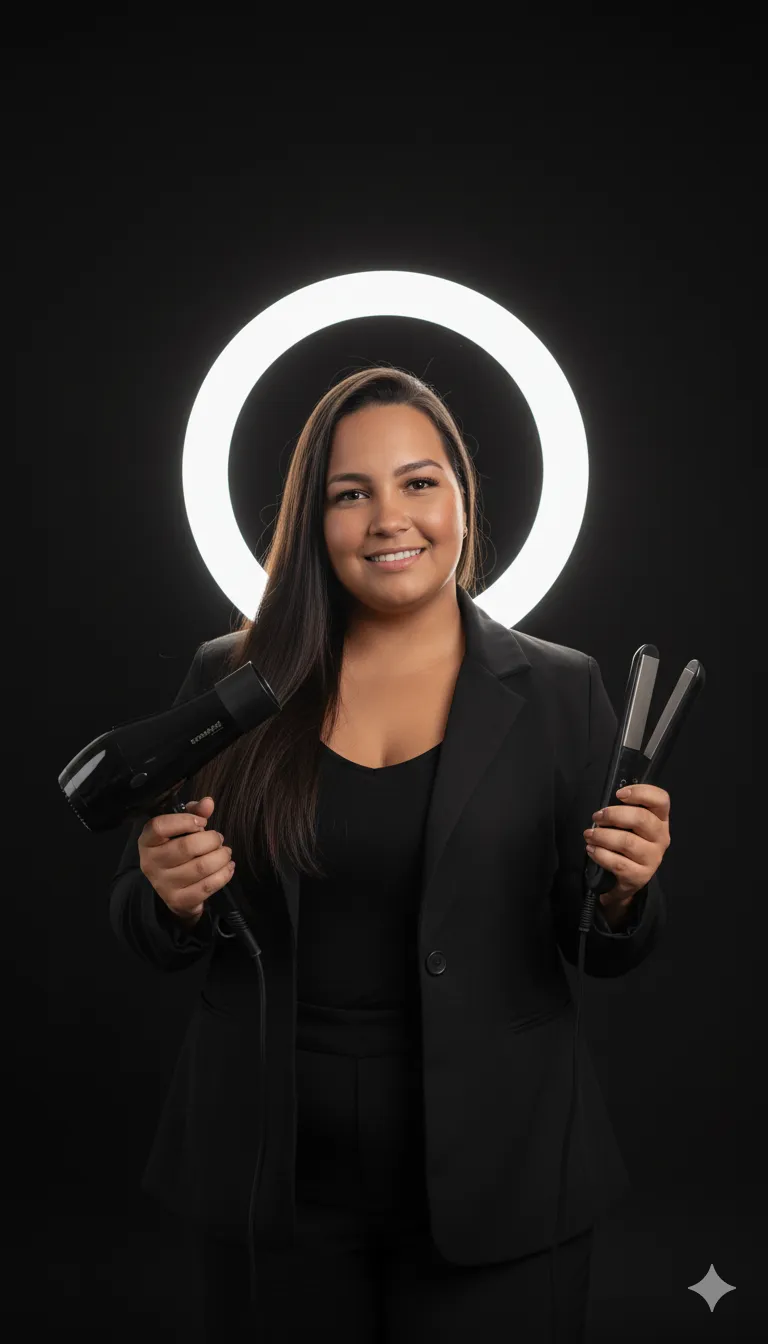Professional Studio Hairstylist Portrait
