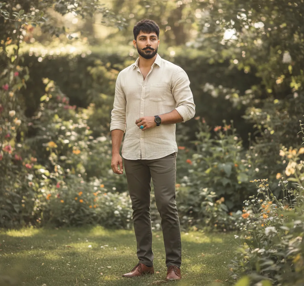 Outdoor Garden Portrait with Natural Lighting