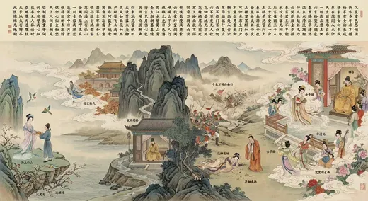 长文本古诗画画