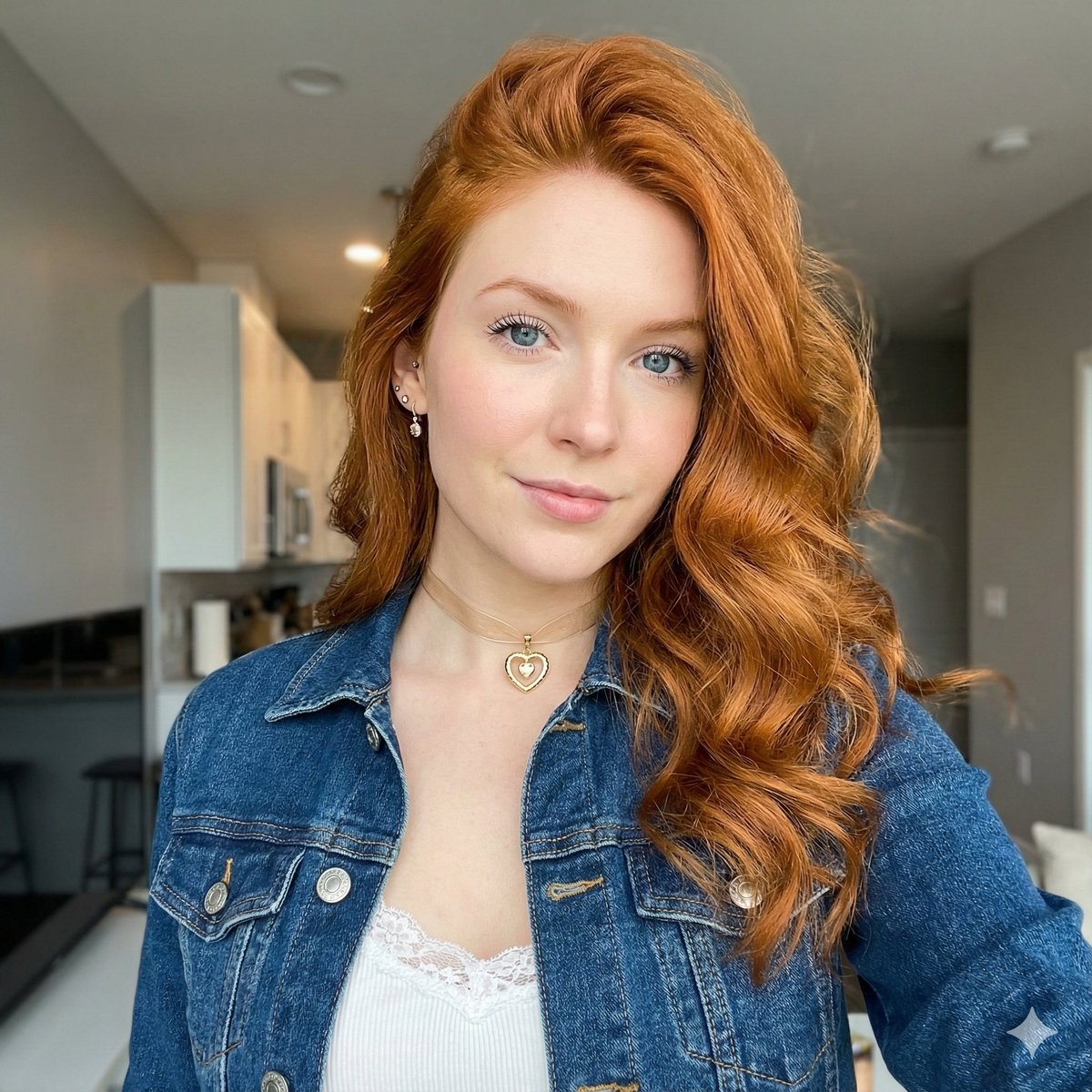 Radiant Vibes: A Modern Muse in Indigo and Ginger