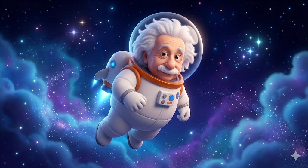 Pixar Style Celebrity Astronaut Caricature - Image 1
