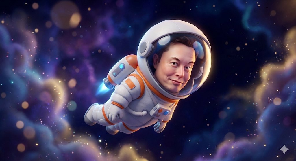 Pixar Style Celebrity Astronaut Caricature - Image 2