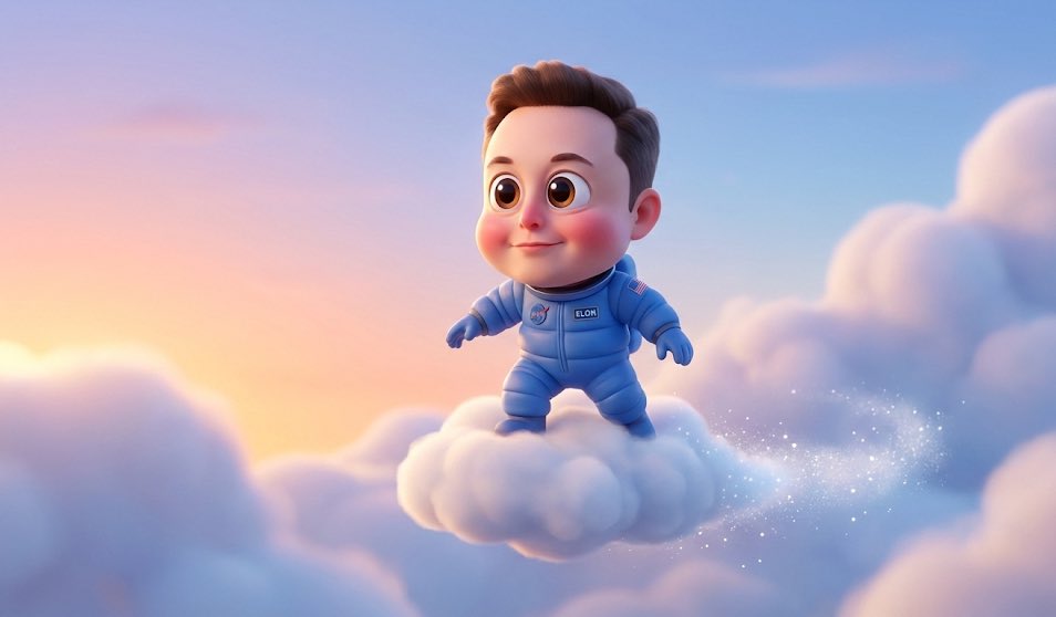 Pixar-Style Celebrity Caricature on Cloud - Image 2