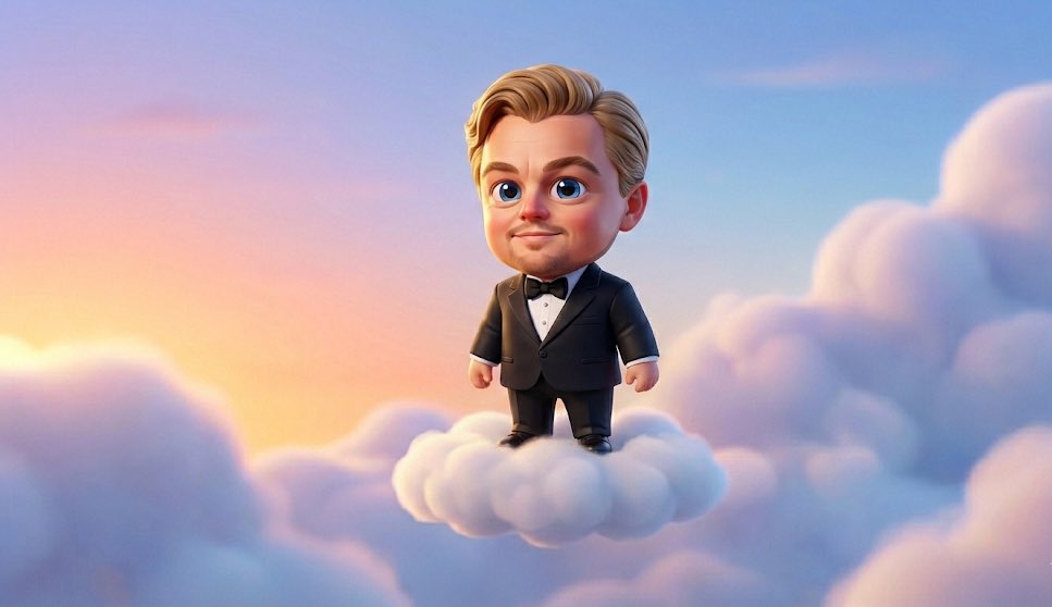 Pixar-Style Celebrity Caricature on Cloud - Image 4