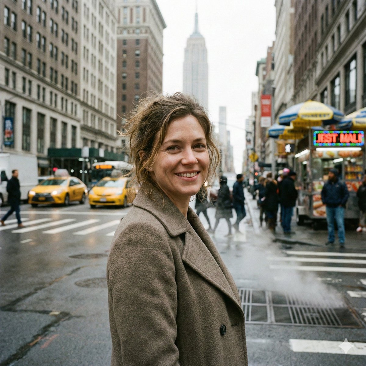 Photorealistic Close-Up of Woman in Busy NYC Street - Image 2