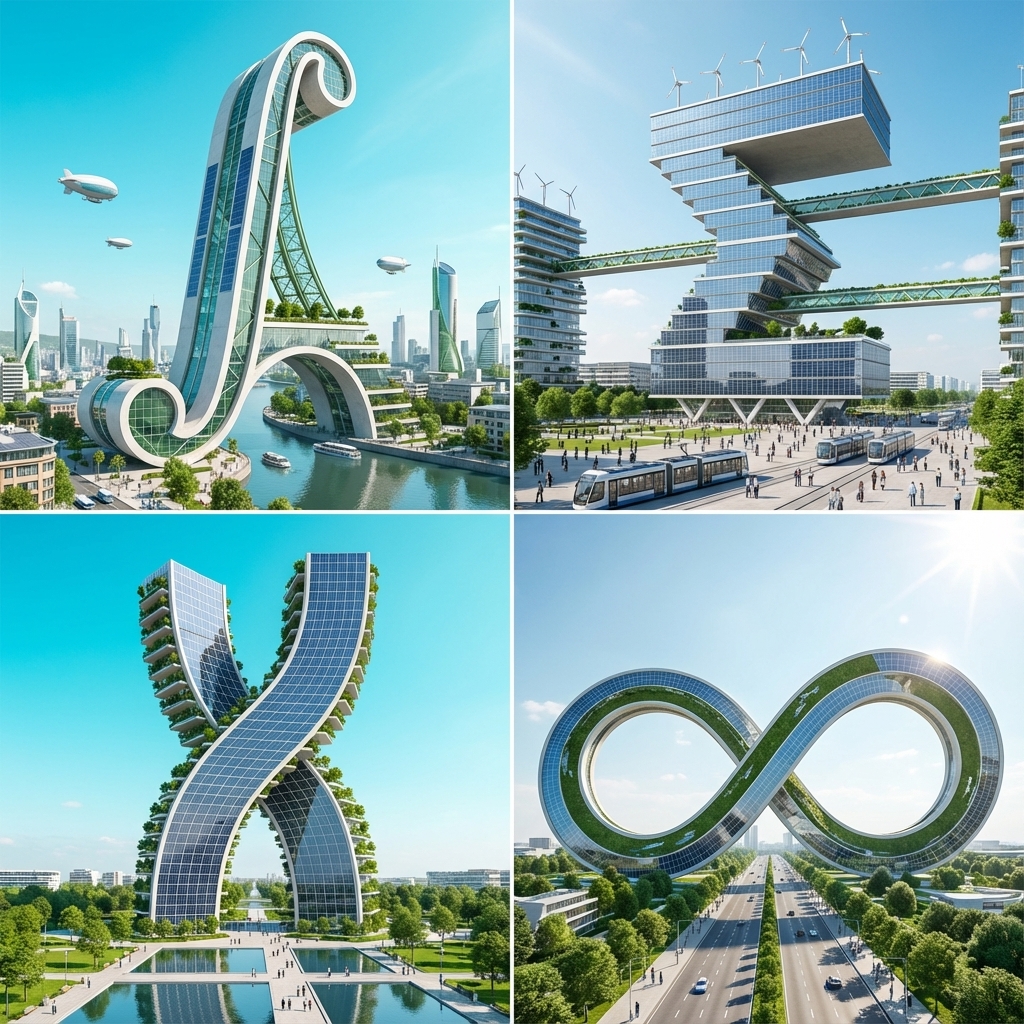 Calculus Symbols as Futuristic Architecture - Image 2