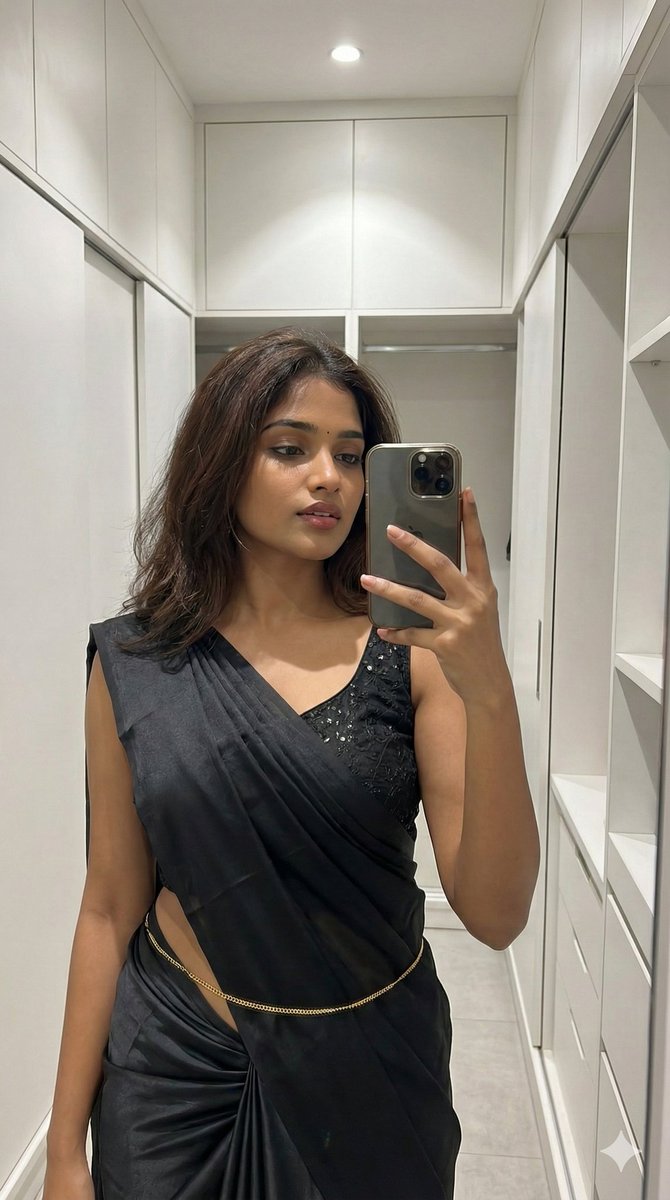 Ultra-Photorealistic Saree Mirror Selfie - Image 2