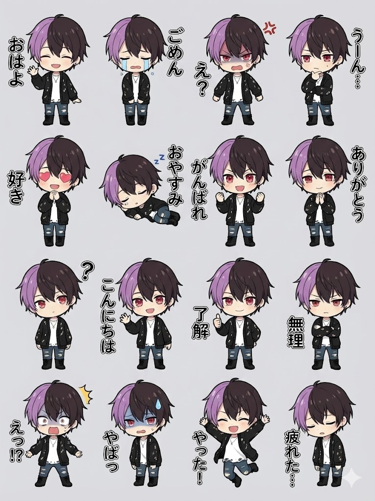 LINE sticker sheet from an attached image - Image 1