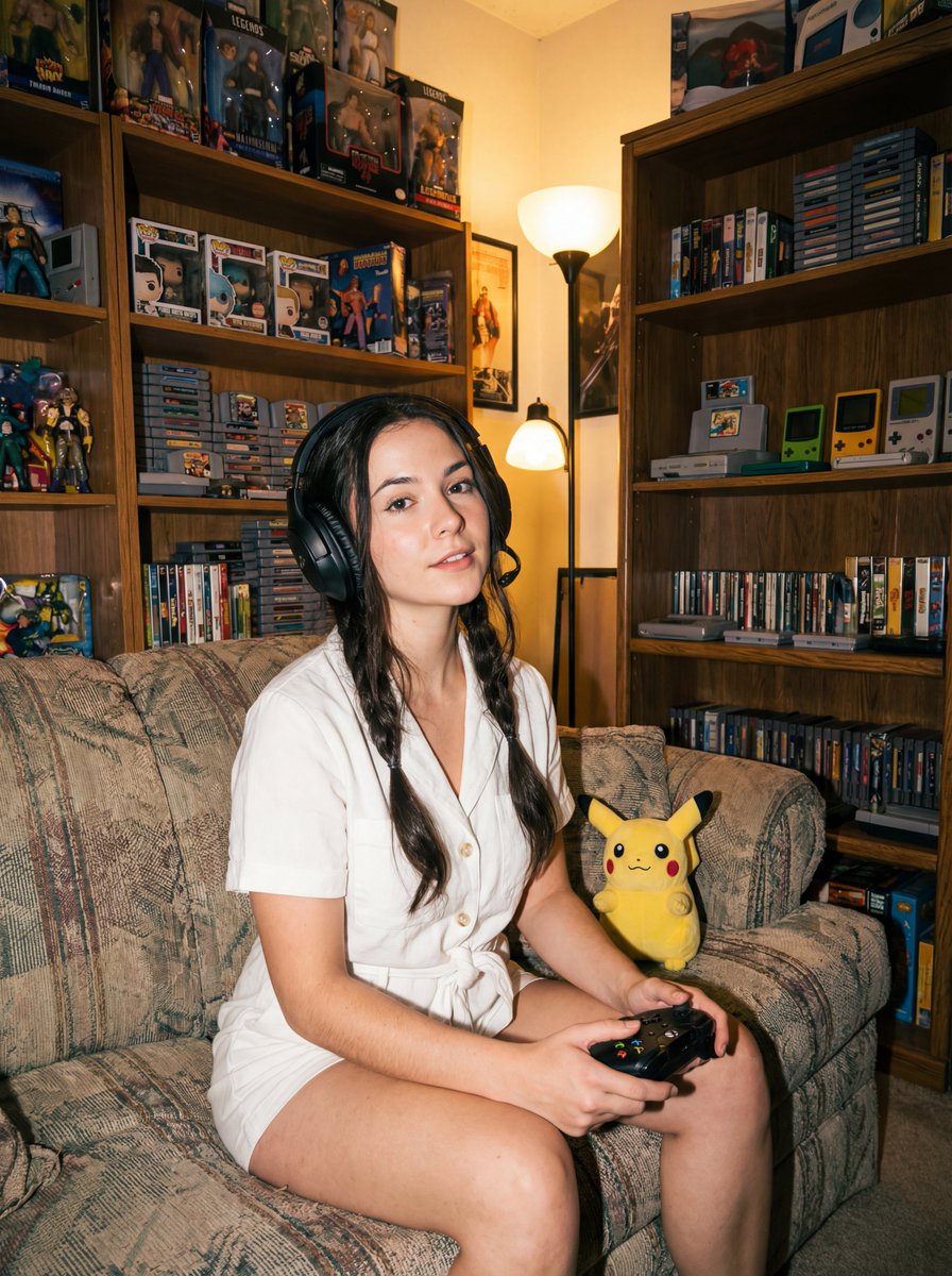 Direct flash gamer girl Nano Banana Pro JSON tag prompt - Image 1