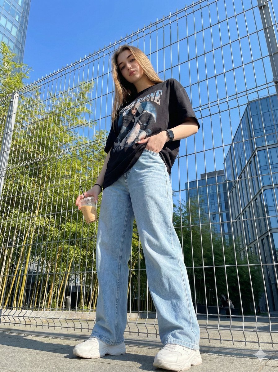 Structured JSON prompt for a stylish streetwear portrait of a young woman - Image 2