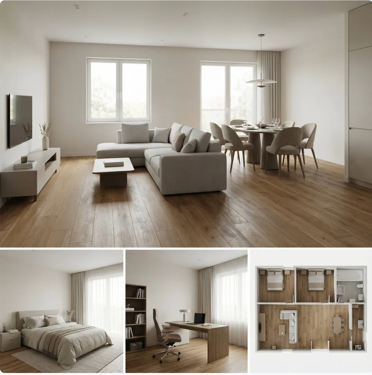 Hard Furnishing Preview (Floor Plan to Design) - Image 2